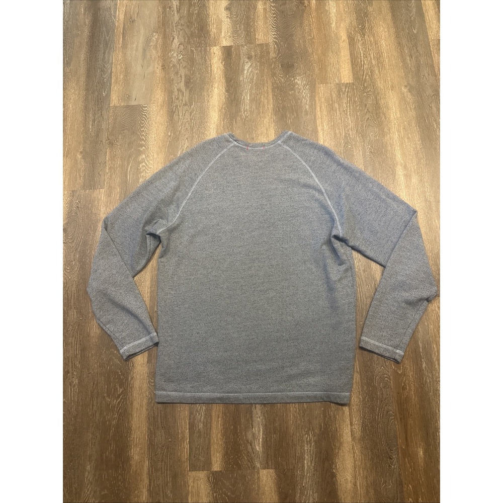 Agave Denim Smith Men's L Crewneck Long Sleeve Shirt Gray Blue Made In USA